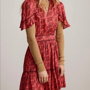 Scotch & Soda Flutter Sleeve Dress Size M